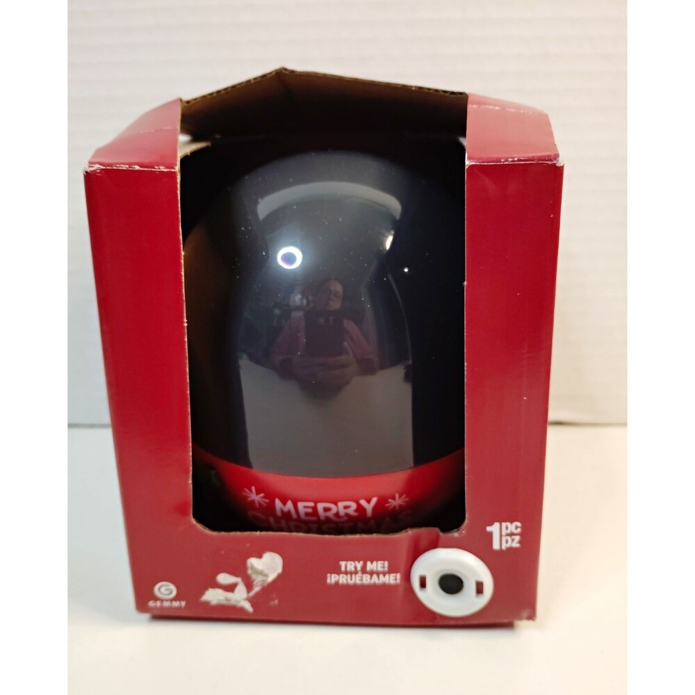 Gemmy LED Lightshow Illumisphere Gingerbread Man Rotating LED Red Indoor